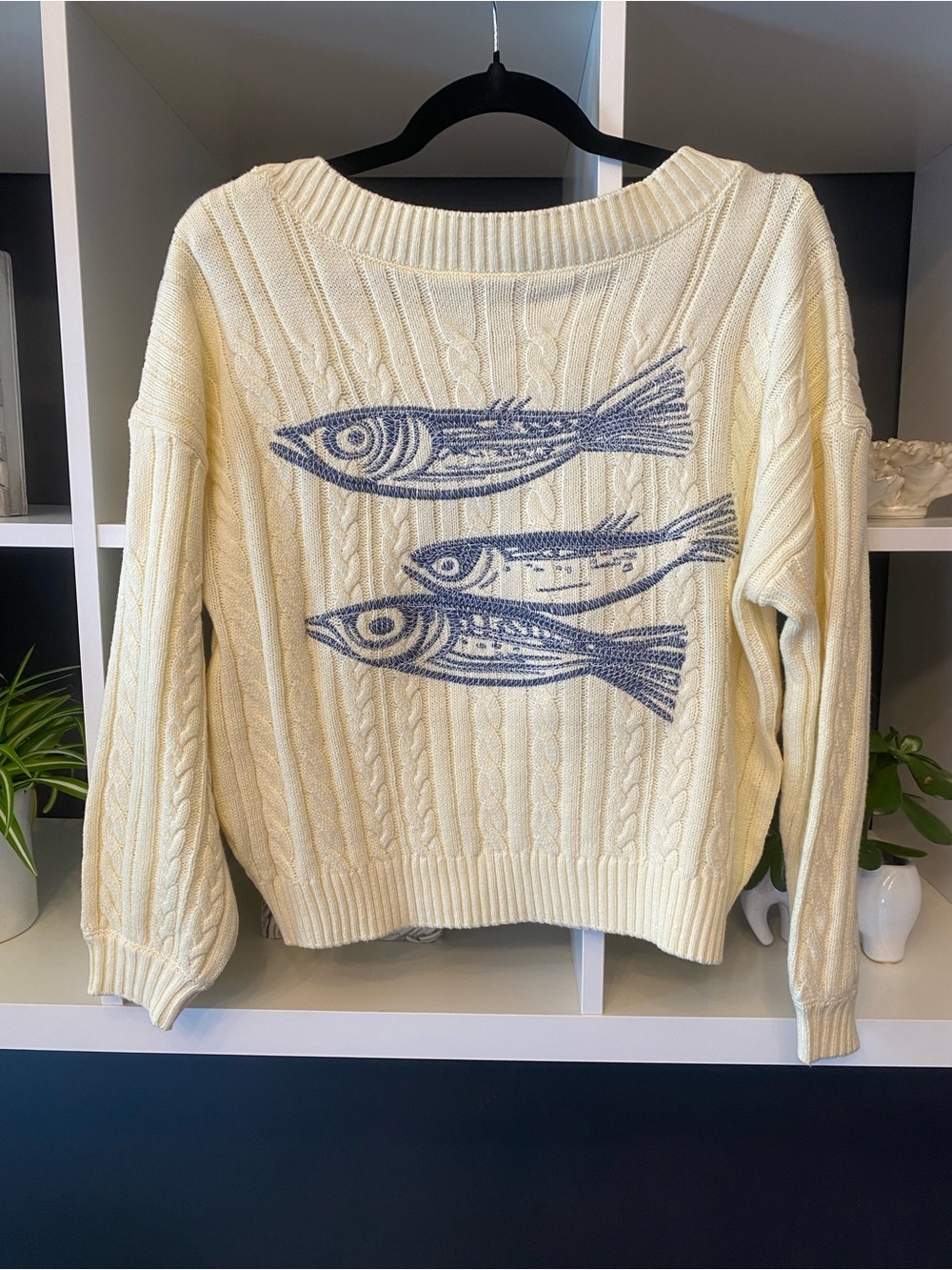 NWT Anthropologie Celandine Cream Cable-Knit Sweater Fits XXS to S
